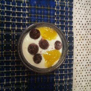 シナモン香る☆ブルーベリー林檎の豆乳ヨーグルト